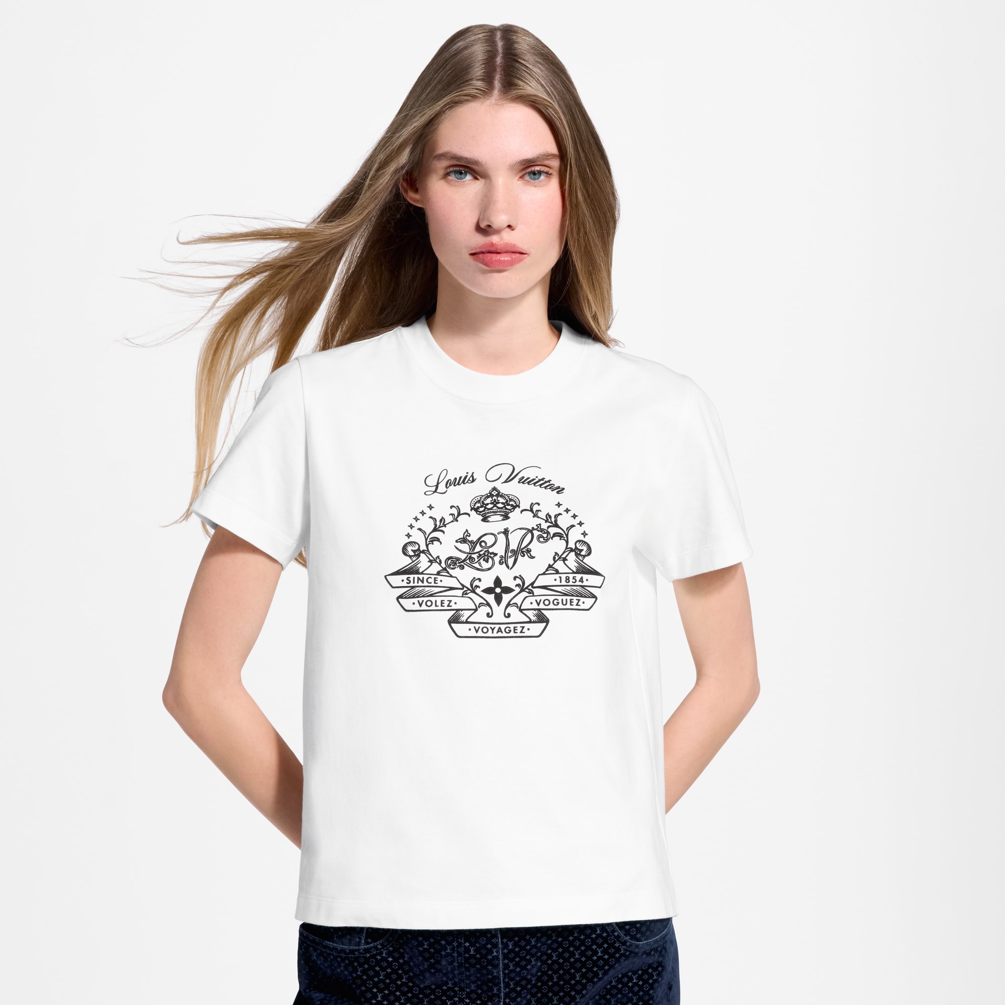 Flocked Signature T-shirt - Ready-to-Wear | LOUIS VUITTON